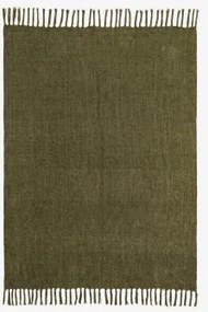 Plaid De Chenille Maidina Groen – Intens Olijf & 140 X 200 Cm - Sklum