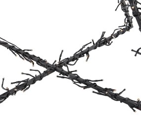 Kerst kerstboom zwart incl. LED IP44 - Brilli