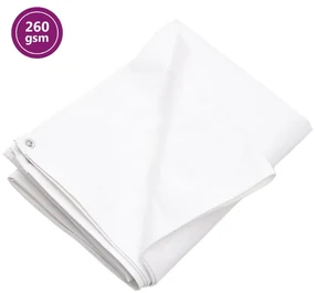 vidaXL Dekzeil 260 g/m² 4x5 m HDPE wit