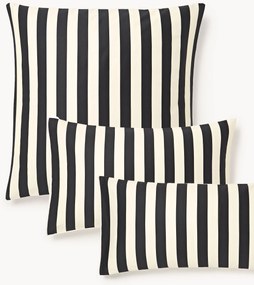 Gestreepte katoenen satijnen kussensloop Zani