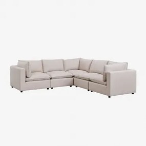 Daniela 5-delige Modulaire Bank Stof Crème Beige - Sklum