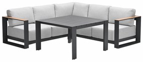Garden Impressions Malakka lounge dining set 4-delig - valley sand - light teak look