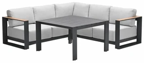 Garden Impressions Malakka lounge dining set 4-delig - valley sand - light teak look