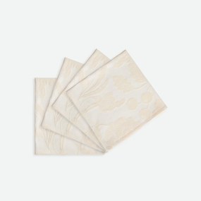 Set van 4 servetten van jacquard katoen, LINDA