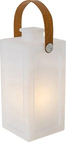 Moderne tafellamp wit flame effect oplaadbaar IP44 - Stard