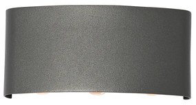 Buiten wandlamp donkergrijs incl. LED 6-lichts IP54 - Silly