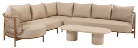 Hampton Martinique modulaire hoek loungeset 4 delig Mortex amber 4 Seasons Outdoor