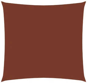 vidaXL Zonnescherm vierkant 5x5 m oxford stof terraccota