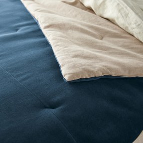 Gematelasseerd dekbed in effen fluwelen katoenen linnen, Velvet