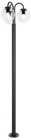 Lantaarn zwart met helder glas 200 cm 3-lichts IP44 - Sfera