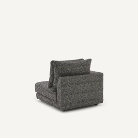 Halve bank links, modulair, in bouclé stof, TIBERIO
