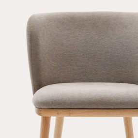 Kave Home Ciselia Wood Bruine Eetkamerstoel Met Houten Poten