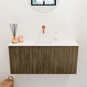 Mondiaz Joya 90cm toiletmeubel dusk met wastafel faye midden zonder kraangat talc
