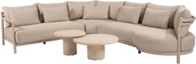 Hoek loungeset 6 personen Aluminium Taupe  4 Seasons Outdoor Mykonos/Hampton