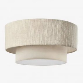 Lumira Plafondlamp Ø40 Cm & Gardenia Wit - Beige – Linnen - Sklum