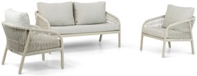 Stoel en Bank Loungeset 5 personen Aluminium/rope Taupe  Lifestyle Garden Furniture Biagio