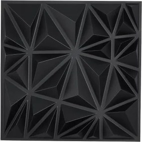 VEVOR 3D-wandpanelen, set van 33 30x30 cm PVC moderne minimalistische wandbekleding, 2,97 m², wanddecoratie, interieurontwerp voor plafond, slaapkamer, woonkamer en speelkamer, matzwart