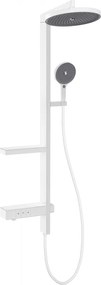 Mexen Dizzy opbouwdouche set met regendouche en kraan, wit - 78104-20