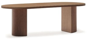 Kave Home Nealy Ovale Eettafel Walnootfineer 240 X 100 Cm - 240 X 100cm.