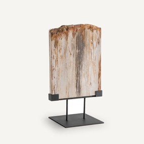 Decoratie in versteend hout op een sokkel, Kayu
