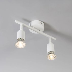 Moderne Spot / Opbouwspot / Plafondspot wit kantelbaar 2-lichts - Jeany Modern GU10 Binnenverlichting Lamp