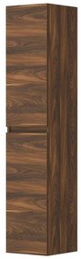 INK Badkamerkast - 35x37x169cm - 2 deuren - links en rechtsdraaiend - greeploos - houten keerlijst - MFC Noten 1257407