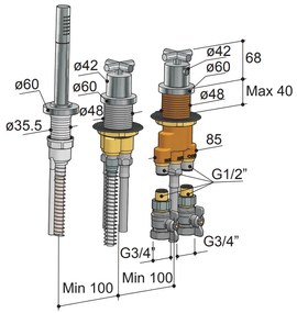 Hotbath Chap badrandcombinatie chroom