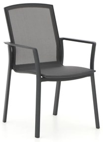 Dining tuinstoel | Bellagio  Dranera | Aluminium | Grijs | Stapelbaar | Kees Smit Tuinmeubelen