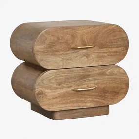 Elaia Mangohouten Nachtkastje 55x35 Cm Mangohout - Sklum