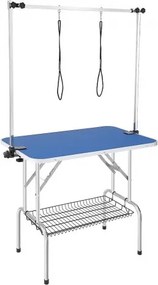 VEVOR Trimtafel 1060x616x1701mm Scheertafel Roestvrijstalen Honden Trimtafel 150kg Laadvermogen Kaptafel Hond Opvouwbare Trimtafel voor Huisdieren 914.4x609.6mm Tafelblad Ideaal voor Baden Trimmen Drogen Borstelen