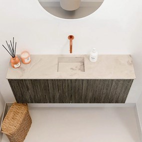 Mondiaz Joya DLux 100cm toiletmeubel shadow met wastafel faye midden zonder kraangat frappe