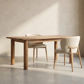 Retro Eettafel Van Acaciahout 170 Cm - 170 X 100cm.