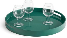 Rond, gelakt dienblad, Barniz