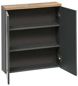 Comad Bali Grey 840 FSC spiegelkast 60cm eiken/antraciet