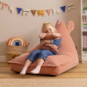 Kinder Zitzak Konijn Lounger & Kussen Set - Roze