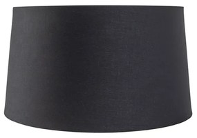 Katoenen lampenkap zwart 40/35/22 met gouden binnenkant