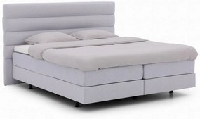 Goossens Boxspring Compleet Quatro Compleet, Vlak 140 x 200 cm box (=2x70cmx200cm) 2x matras gestoffeerd pocketv. 2x hoes, 1x topper joy deluxe