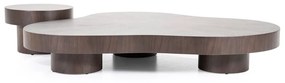 Eleonora Bobbie Grote Salontafel Walnoot Organisch - 150 X 110cm.
