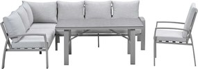 Garden Impressions Cameron lounge dining set 4-delig links incl stoel - taupe