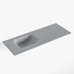 Mondiaz LEX Fontein - 80x30x0.9cm - wasbak Links - zonder kraangaten - voor toiletmeubel - Solid surface - Plata F51114Plata
