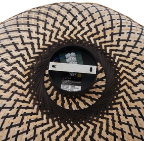 Art Deco plafondlamp zwart bamboe 60 cm - Alka