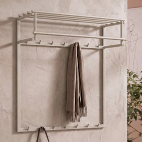 Grote Kapstok Beige Met Hoedenplank
