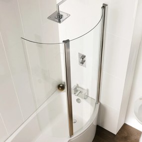 Eastbrook Type 2 badwand met vouwdeur 85x150cm rechts chroom
