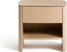 Nachtkastje in noten- of eikenfineer, Wilg