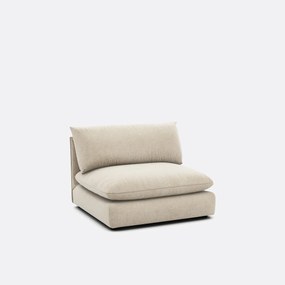 Fauteuil voor modulaire zitbank, in gemêleerd polyester, Malo