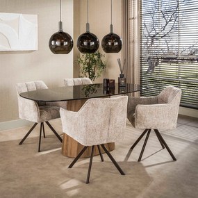 Draaibare Eetkamerstoel Zandkleur