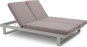 Lifestyle Garden Furniture Massimo Ligbed Met Kussen Wit/earth Aluminium Wit