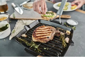 Staub Grill Pans Grillpan met schenktuit 24 cm, Zwart - Grill Pans - Staub