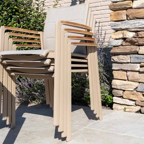 4 Seasons Cortina tuinstoel stapelbaar - latte