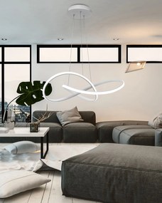 Hangring Plafondlamp Modern LED Afstandsbediening APP396-CP Wit